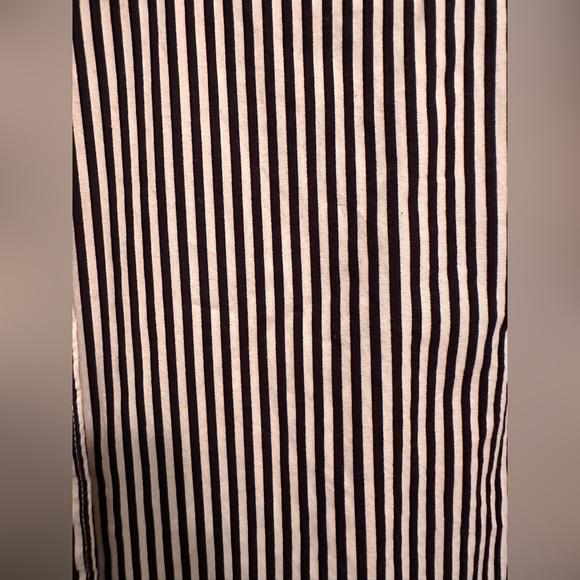 D & F Ricky Singh White & Black Striped Button Down Dress shirt - Picture 3 of 4